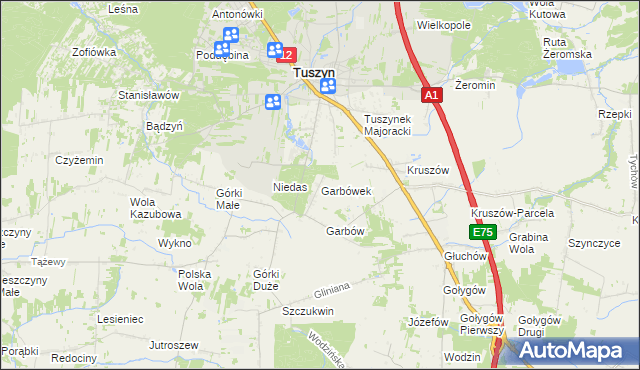 mapa Garbówek, Garbówek na mapie Targeo