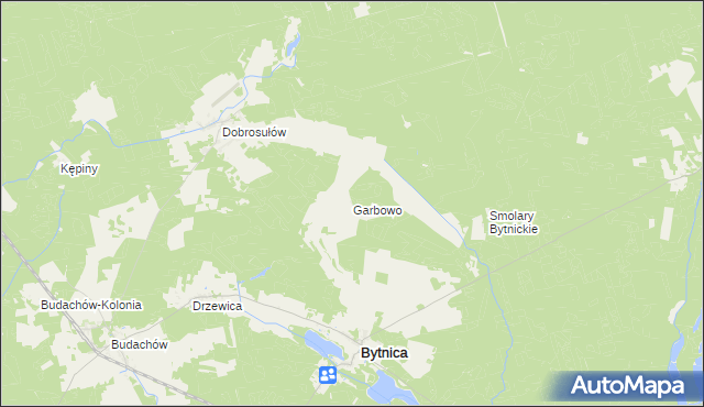 mapa Garbowo gmina Bytnica, Garbowo gmina Bytnica na mapie Targeo