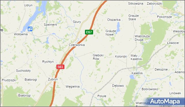 mapa Głęboki Rów, Głęboki Rów na mapie Targeo