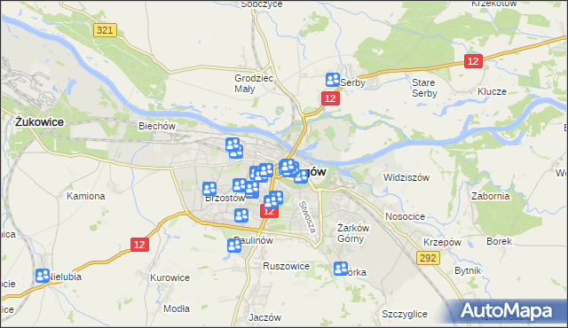 mapa Głogów, Głogów na mapie Targeo