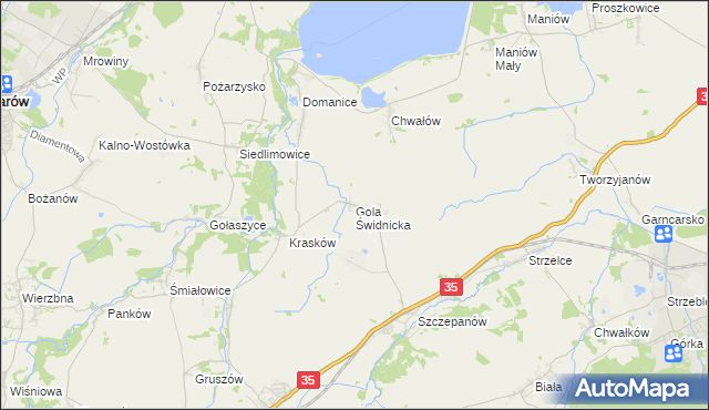 mapa Gola Świdnicka, Gola Świdnicka na mapie Targeo