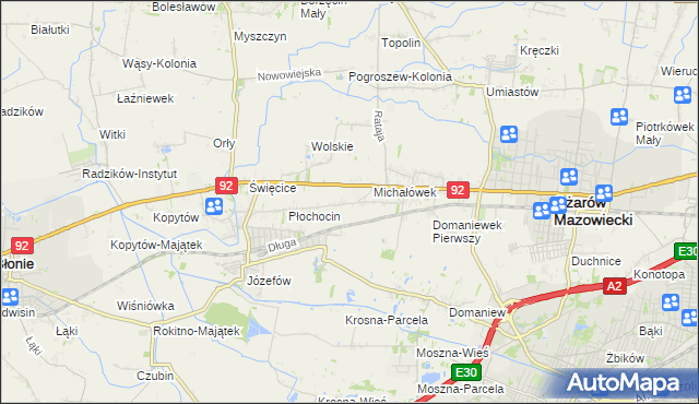 mapa Gołaszew, Gołaszew na mapie Targeo