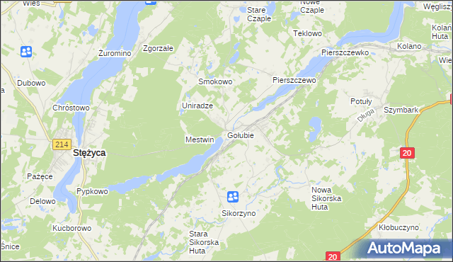 mapa Gołubie, Gołubie na mapie Targeo