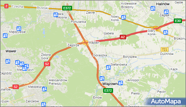 mapa Góraszka, Góraszka na mapie Targeo