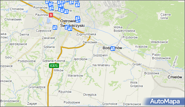 mapa Goździelin, Goździelin na mapie Targeo