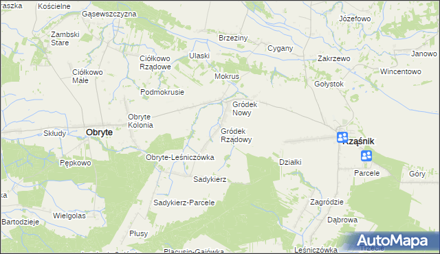 mapa Gródek Rządowy, Gródek Rządowy na mapie Targeo