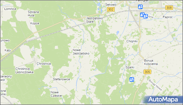 mapa Grubsko, Grubsko na mapie Targeo