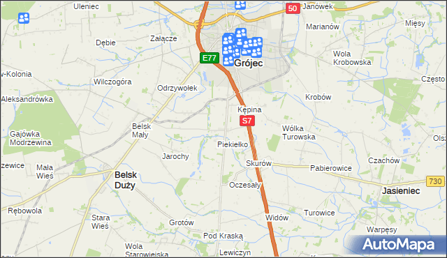 mapa Grudzkowola, Grudzkowola na mapie Targeo