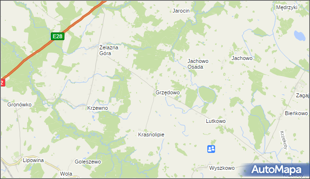 mapa Grzędowo, Grzędowo na mapie Targeo