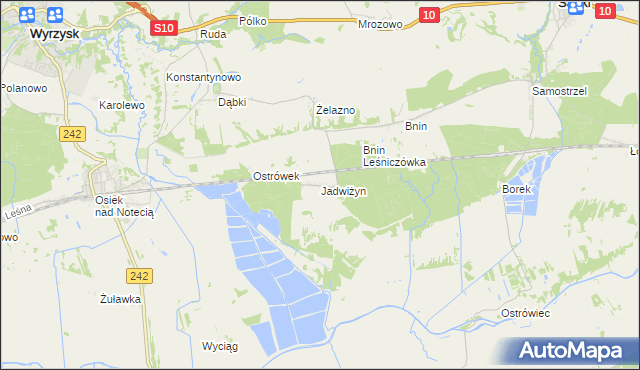 mapa Jadwiżyn gmina Sadki, Jadwiżyn gmina Sadki na mapie Targeo