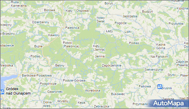 mapa Jamna, Jamna na mapie Targeo