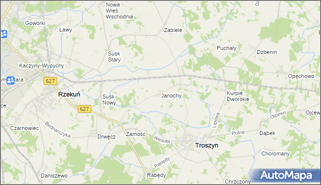 mapa Janochy, Janochy na mapie Targeo