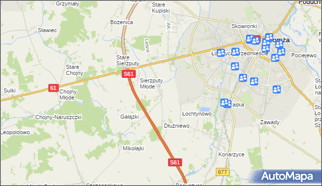 mapa Jarnuty gmina Łomża, Jarnuty gmina Łomża na mapie Targeo