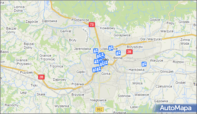 mapa Jasła, Jasło na mapie Targeo