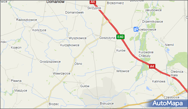 mapa Jędrzychowice gmina Wiązów, Jędrzychowice gmina Wiązów na mapie Targeo