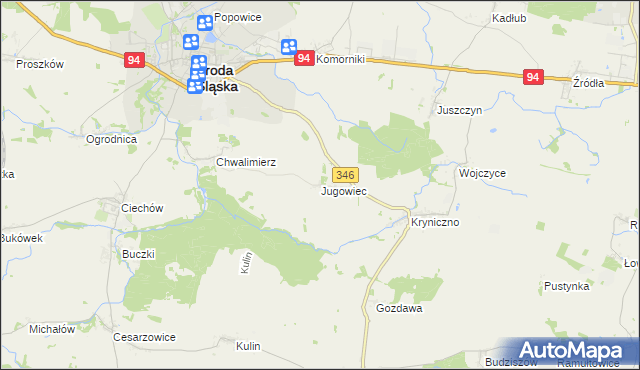 mapa Jugowiec, Jugowiec na mapie Targeo