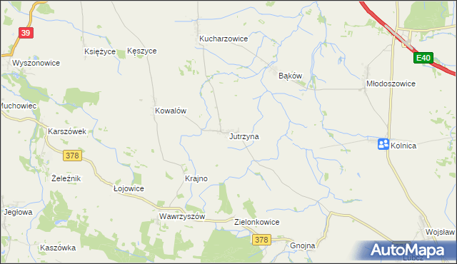 mapa Jutrzyna, Jutrzyna na mapie Targeo