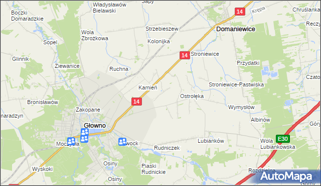 mapa Kadzielin, Kadzielin na mapie Targeo
