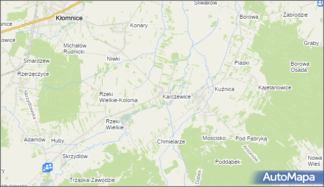 mapa Karczewice, Karczewice na mapie Targeo