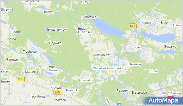 mapa Kazimierzów gmina Gostynin, Kazimierzów gmina Gostynin na mapie Targeo