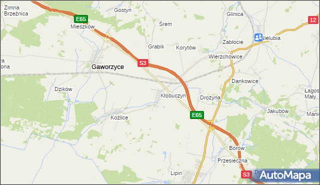 mapa Kłobuczyn, Kłobuczyn na mapie Targeo