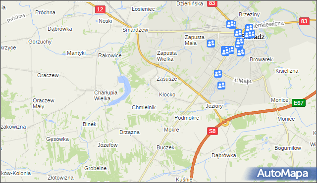 mapa Kłocko, Kłocko na mapie Targeo