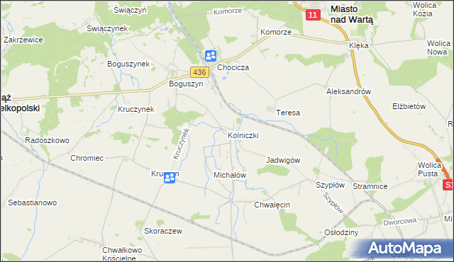 mapa Kolniczki, Kolniczki na mapie Targeo