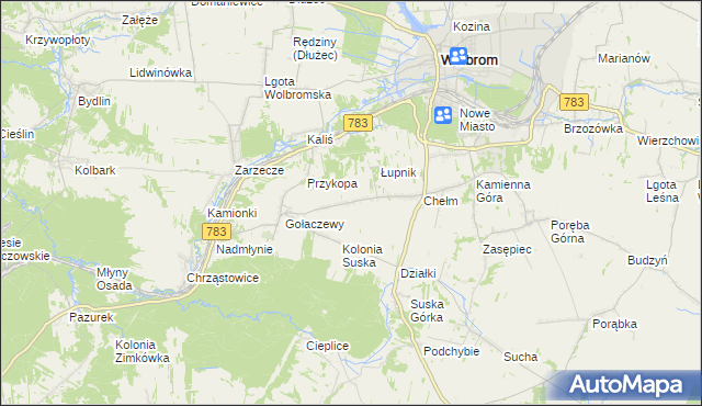 mapa Kolonia Chełmska, Kolonia Chełmska na mapie Targeo