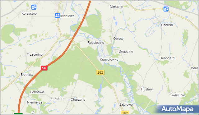 mapa Kopydłówko, Kopydłówko na mapie Targeo
