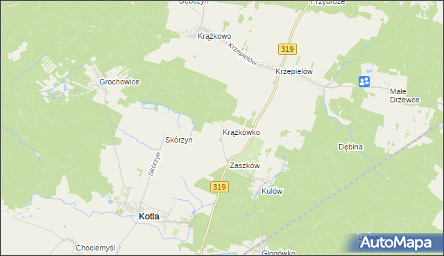 mapa Krążkówko, Krążkówko na mapie Targeo