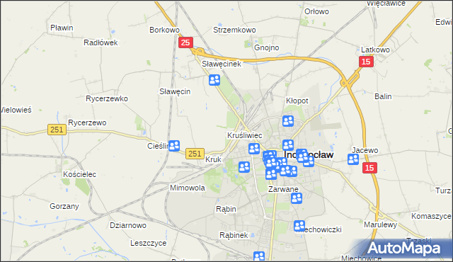 mapa Kruśliwiec, Kruśliwiec na mapie Targeo