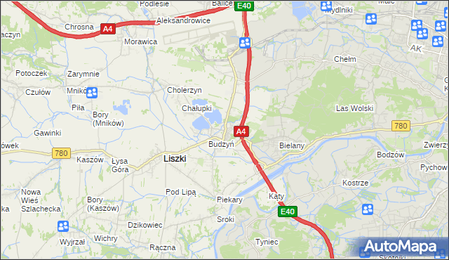 mapa Kryspinów, Kryspinów na mapie Targeo