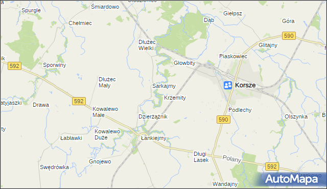 mapa Krzemity, Krzemity na mapie Targeo