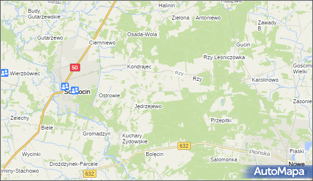 mapa Kuchary Królewskie, Kuchary Królewskie na mapie Targeo