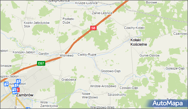 mapa Łętowo-Dąb, Łętowo-Dąb na mapie Targeo