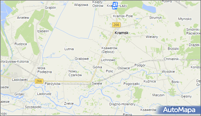 mapa Lichnowo, Lichnowo na mapie Targeo
