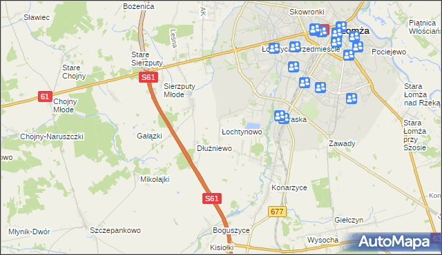 mapa Łochtynowo, Łochtynowo na mapie Targeo