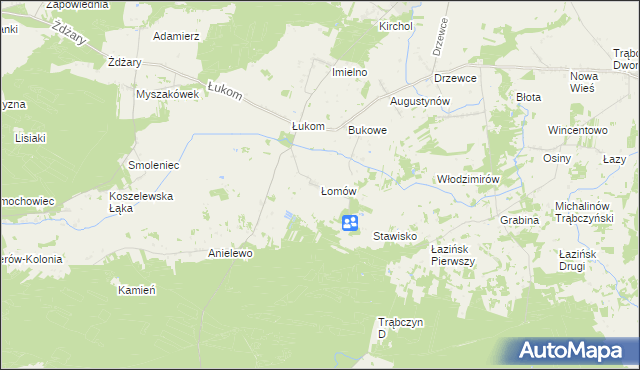 mapa Łomów, Łomów na mapie Targeo