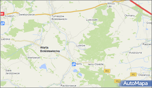 mapa Lubków, Lubków na mapie Targeo