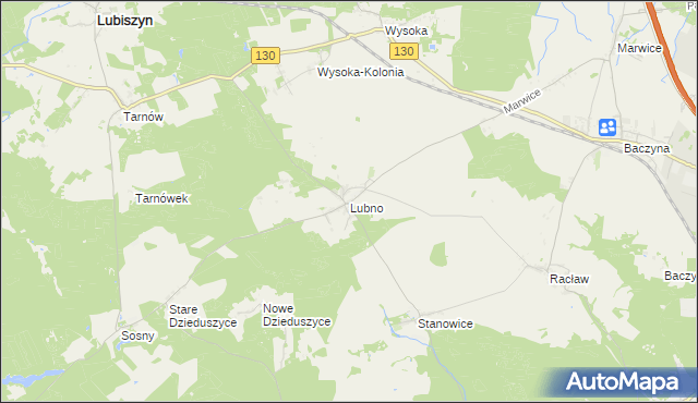 mapa Lubno gmina Lubiszyn, Lubno gmina Lubiszyn na mapie Targeo