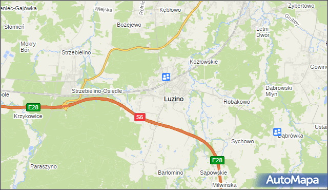 mapa Luzino, Luzino na mapie Targeo