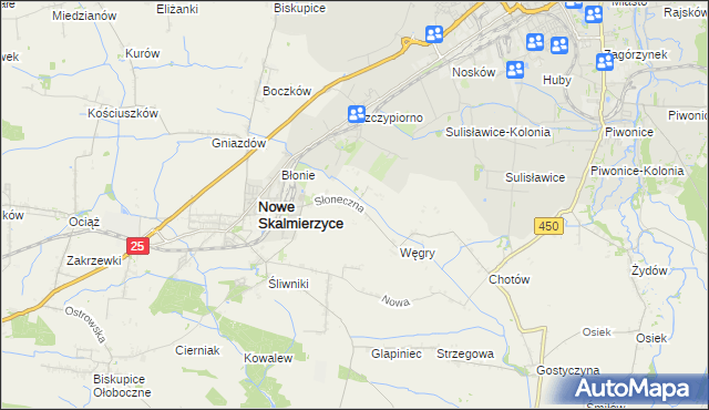 mapa Mączniki gmina Nowe Skalmierzyce, Mączniki gmina Nowe Skalmierzyce na mapie Targeo