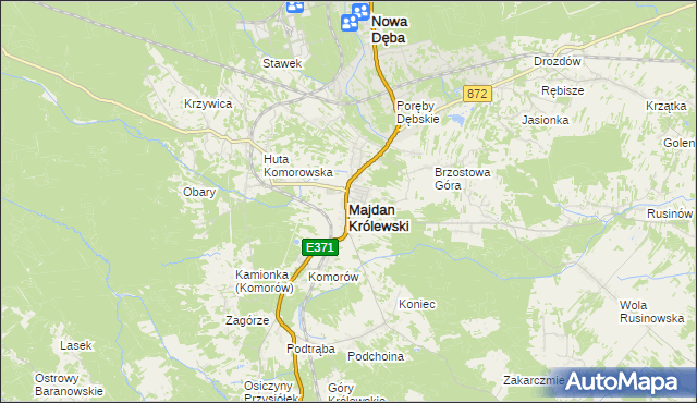 mapa Majdan Królewski, Majdan Królewski na mapie Targeo