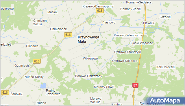 mapa Marianowo gmina Krzynowłoga Mała, Marianowo gmina Krzynowłoga Mała na mapie Targeo