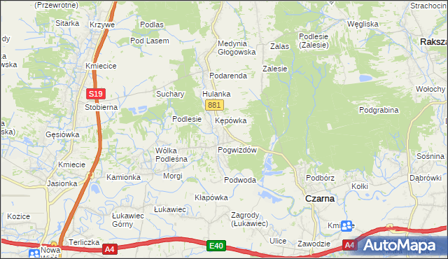 mapa Medynia Łańcucka, Medynia Łańcucka na mapie Targeo