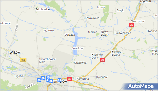 mapa Michalice, Michalice na mapie Targeo