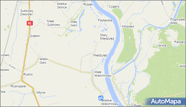 mapa Międzyłęż, Międzyłęż na mapie Targeo