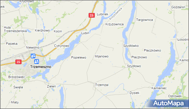 mapa Mijanowo, Mijanowo na mapie Targeo