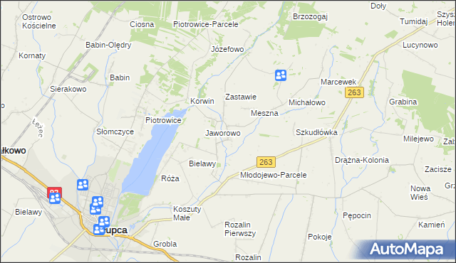mapa Młodojewo, Młodojewo na mapie Targeo