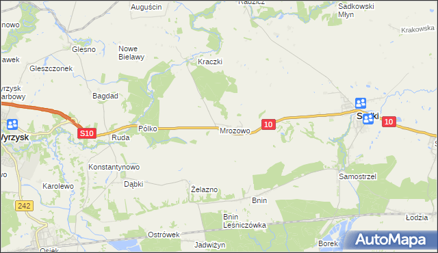 mapa Mrozowo, Mrozowo na mapie Targeo